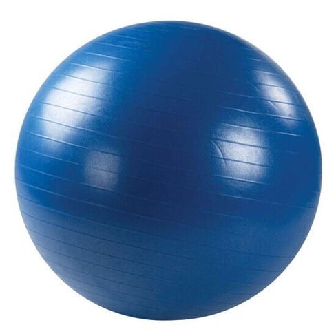 L 0175b Мяч гимнастический для фитнеса 75см с насосом (синий) Китай