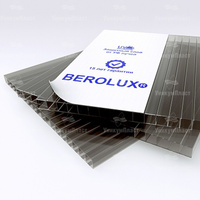 Сотовый поликарбонат 4 мм серый 2100*6000 Berolux