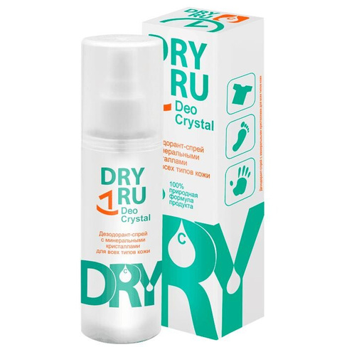 Дезодорант-спрей с минеральными кристаллами для всех типов кожи Deo Cristal Dry Ru (Россия)