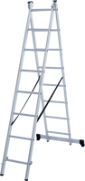 Лестница-стремянка 2 секции, 8 ступеней Новая высота 2,14-3,44м