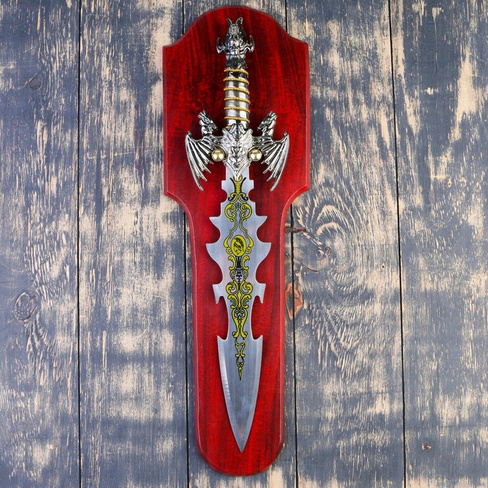 Сувенирный меч на планшете, цветное нанесение на лезвии, 52 см No brand