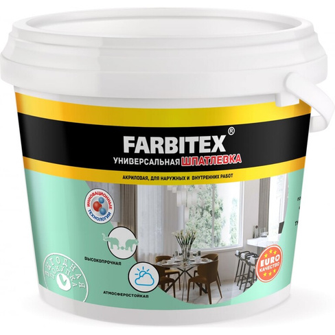 Акриловая шпатлевка для наружных и внутренних работ Farbitex 4300001568