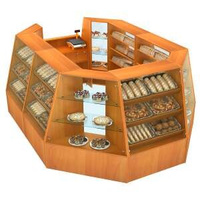 Низкий прямоугольный торговый остров для продажи выпечки и хлеба серии BAKERY №2-1 (8, 34 кв.м)
