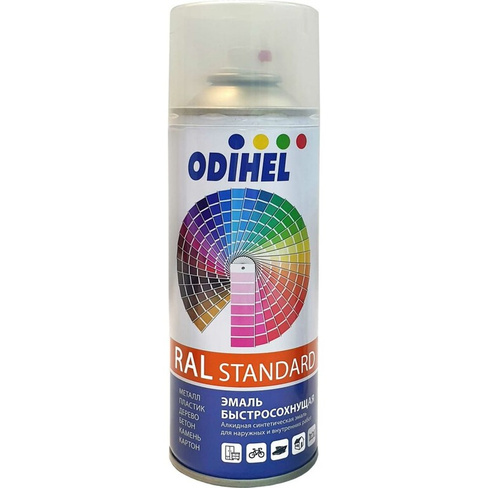 Алкидная аэрозольная эмаль ODIHEL RAL6016A