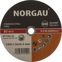 Отрезной диск NORGAU Inox