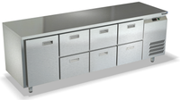 Морозильный стол кухонный боковой агрегат, столешница камень, борт СПБ/М-422/16-2206 (2280x600x850 мм) Техно ТТ