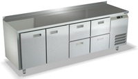 Морозильный стол для профессиональной кухни боковой агрегат, столешница камень, без борта СПБ/М-322/24-2206 (2280x600x85