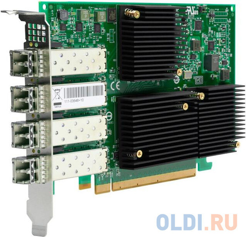 Emulex LPe31004-M6 Gen 6 (16GFC), 4-port, 16Gb/s, PCIe Gen3 x8, LC MMF 100m, трансивер установлен, Upgradable to 32GFC (