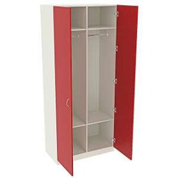 Аптечный шкаф широкий для одежды персонала серии RED №4