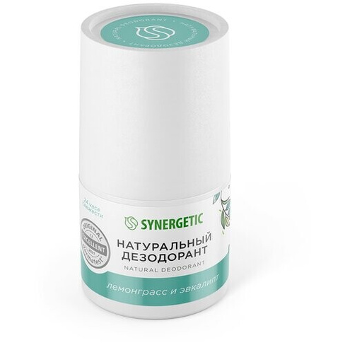 Synergetic Натуральный дезодорант Лемонграсс - эвкалипт, флакон, 50 мл, 1 шт.