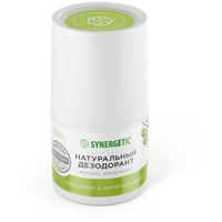 Synergetic Натуральный дезодорант Бергамот - зеленый лайм, флакон, 50 мл, 50 г, 1 шт.