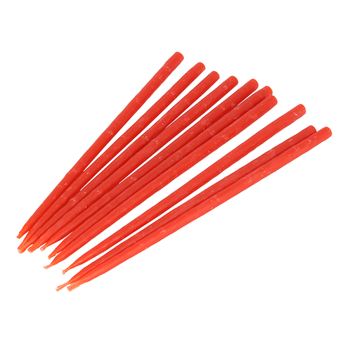 Свеча восковая натуральная 18 см цвет в ассортименте Красный