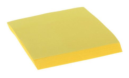 Блок с липким краем, 76 мм х 76 мм, 100 листов, флуоресцентный, желтый Calligrata