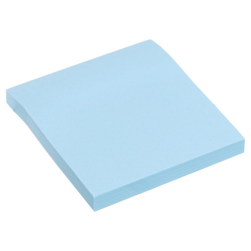 Блок с липким краем 76 мм х 76 мм, 80 листов, пастель, голубой Calligrata