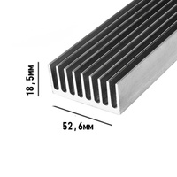 Профиль алюминиевый 52,5мм * 18,5мм * 1,4кг (Цена указана за 10см)