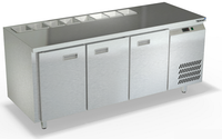 Охлаждаемый стол для салатов боковой агрегат без крышки без борта 1/6 СПБ/С-125/30-1807 (1835x700x850 мм) Техно ТТ