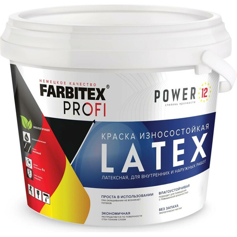 Моющаяся латексная краска Farbitex Latex