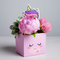 Коробка для цветов с топпером Дарите Счастье