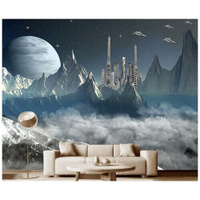Фотообои на стену космос Модный Дом "Инопланетная Цивилизация" 350x270 см (ШxВ)