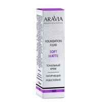 Aravia Professional - Тональный крем для лица матирующий Soft Matte - 04 темно-бежевый, 30 мл