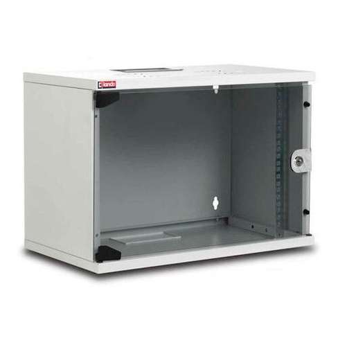 Шкаф коммутационный LANDE LN-SH07U5430-LG-F0-1 настенный, стеклянная передняя дверь, 7U, 540x370x300 мм