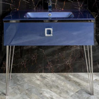 Консоль под раковину Armadi Art LUCIDO 100 см насыщенный синий 305000 (770-100-BL)