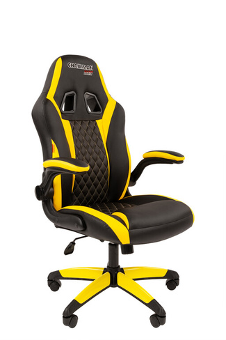 Офисное кресло Chairman game 15 экопремиум черный/желтый н.п.