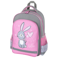 Рюкзак ПИФАГОР SCHOOL 1 отделение 3 кармана Adorable bunny 38x28х14 см 270654