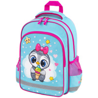 Рюкзак ПИФАГОР SCHOOL 1 отделение 3 кармана Smart penguin 38x28х14 см 271403