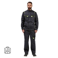 Куртка рабочая летняя мужская л27-КУ темно-серая/черная (размер 48-50, рост 182-188)