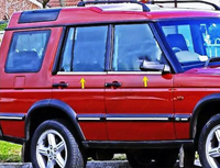 Нижние молдинги стёкол (4 шт, сталь) Land Rover Discovery II 1998-2004