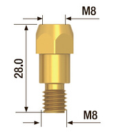 Адаптер контактного наконечника M8*28 мм (5 шт.) FUBAG