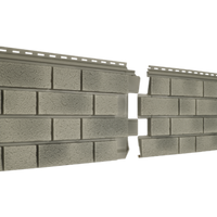 Фасадные панели виниловые, ПВХ, пластиковые Стоун Хаус S-Lock Клинкер Балтик Цемент
