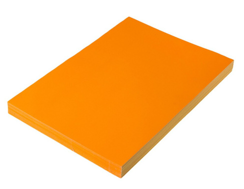 Бумага а4, 100 листов, 80 г/м, самоклеящаяся, флуоресцентная, оранжевая Calligrata