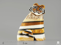 Тигр из ангидрита и других камней, 9,3х7х4,5 см