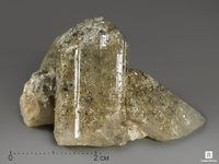 Топаз, сросток кристаллов в пластиковом боксе 2,3х1,7х1,5 см