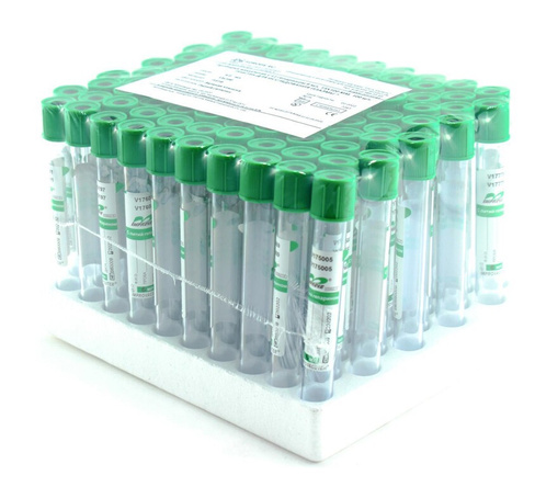 Пробирки вакуумные пластиковые для подсчета клеток крови и исследования параметров плазм, с литий гепарином, 3 мл 13х75,
