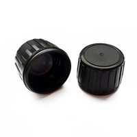 Пластиковая крышка Сиропная, черная DIN28, 1шт с предохранительным кольцом