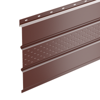 Софит металлический с центральной перфорацией 3м RAL8017 шоколад