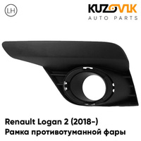 Рамка противотуманной фары левая Renault Logan 2 (2018-) рестайлинг KUZOVIK