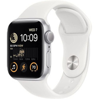 Смарт-часы Apple Watch SE 2022 A2722, 40мм, белый/серебристый [mnjv3b/a]