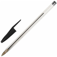 Ручка шариковая STAFF Basic Budget BP - 02, письмо 500 м, черная, длина корпуса 13,5 см, линия письма 0,5 мм, 100 шт.